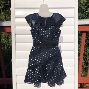 NWT HARLYN POLKA DOT DRESS WITH LACE